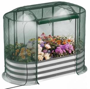 Lineware Raised Garden Bed with Sprinkler Timer and Self-Watering System