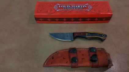 Louis Martin Custom Knife w/Leather Sheath