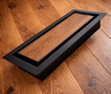 Flush Mount 4"x10" Metal Floor Vent Register, Heavy Duty, Black, Debris Catch Tray, Lot of 5 $120 value