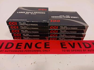 900 CCI No. 200 Large Rifle Primers, 9 Boxes, Standard Centerfire Reloading Supplies