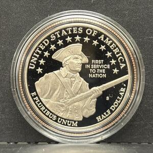 2011 US Army Commemorative Proof Half Dollar San Francisco Mint S w/ COA & Display Box