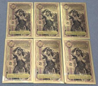 (6) 2026 Idaho 1/4 Goldback Notes &ndash; 1/4000 oz 24K Gold, Serial AH50602