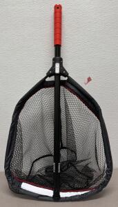 Bubba 36" Folding Fishing Landing Net, Aluminum Handle, Rubber-Coated Mesh, Floating Design