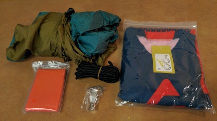 NEW Tee Shirt (M) - Hammock - Emergency Blanket - Piston Key Fob