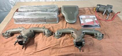 (1) Pair Of GM Exhaust Manifolds, (1) Pair Of Chevrolet Valve Covers More