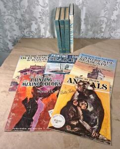 (5) Vintage Instructional Softcover Art Books By Walter Foster & (4) Vintage Hardcover Art Books