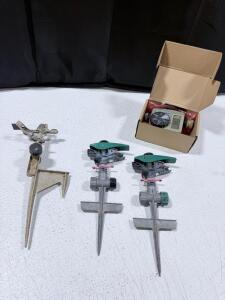 Set of 3 Impact Spike Sprinklers with Digital Water Timer, Adjustable Coverage, Standard Hose Fit