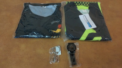 NEW Tee Shirts (XL/L), Wristwatch, Piston Key Fob