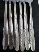 28-Piece Flatware Set, Geometric Art Deco Pattern, Includes Case - 2