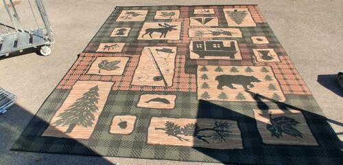 Smoke Green Wilderness Lodge Area Rug