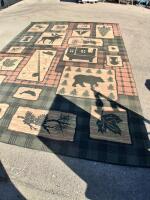 Smoke Green Wilderness Lodge Area Rug - 3