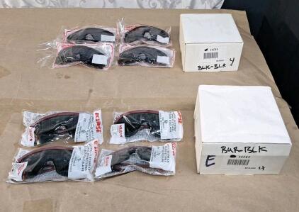 (2) 4-Count Boxes Of Willson Eclipse Safety Glasses, (1) Burgundy Black & (1) Black Black