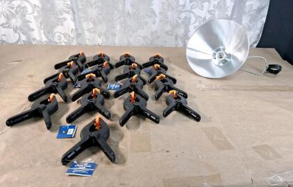 (1) 10" Clamp Heat / Work Lamp & (17) 6" Nylon Spring Clamps