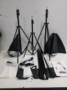 Emart Softbox Photography Lighting Kit W/ Tripods, Reflectors & Travel Bag, W/O Lights