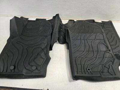 Black All-Weather 3-Piece Vehicle Floor Mat Set with Deep Dish Design