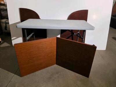 4 Panel Felt Covered Wood Table Protectors, Folding table