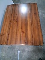 Wood Drop-Leaf Coffee Table, Rustic Medium Brown Finish, Traditional Style - 4