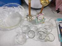 Mixed Lot: 12" LED Ceiling Light, Pink Backpack, Coleman Cooler, Glassware, Decor, Ramset Fasteners - 2