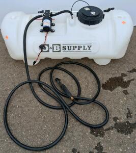 D & B Supply 25 Gallon 12V ATV Spot Sprayer, 2.2 GPM Pump, 15 ft Hose, Pistol Grip Wand