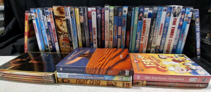 DVD Movie Collection &ndash; 40 Titles, Man With No Name Trilogy, Led Zeppelin, Animated & Comedy Sets