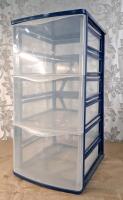 (1) 3-Drawer Plastic Storage Unit & (3) Single Drawer Stackable Storage Units - 2