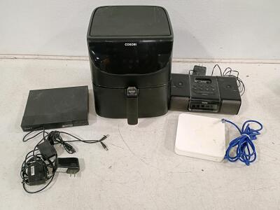 COSORI Air Fryer, Apple AirPort Extreme, Sony Blu-ray Player, iHome Clock Radio Lot