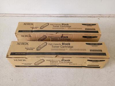 (2) Xerox 106R01080 High-Capacity Black Toner Cartridge for Phaser 7400, 18,000 Page Yield