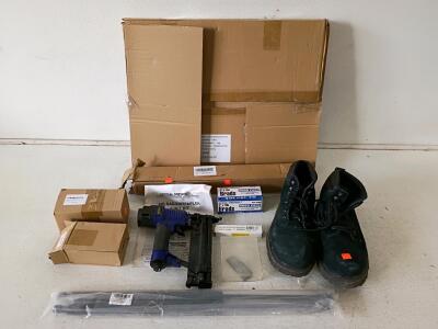 Central Pneumatic Air Nailer 40116 Kit, Brahma Boots Sz 11, New Mower Blades, OEM Engine Parts