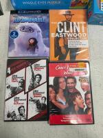 Mixed Lot DVDs, Magic: The Gathering Boxes, Puzzles, 24 Hacky Sacks, Rope Vase - 2
