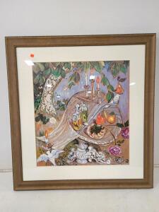 The Bombay Company "Illuminated Pear of Butter" Framed Art Print