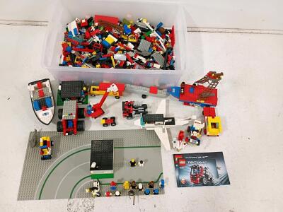 Vintage LEGO Bulk Lot w/ Technic 8065, Classic Minifigures, Vehicles, Boats, Instructions