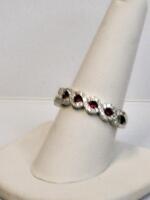 5-Stone Red Ruby Ring, Size 9 - 5