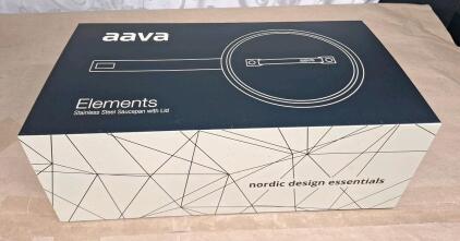 (1) Aava Elements Stainless Steel Saucepan W/ Lid
