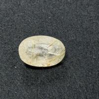 Oval Rutilated Quartz Cabochon, Golden Rutile Inclusions, Estimated 12-20 Carats, 19x15mm