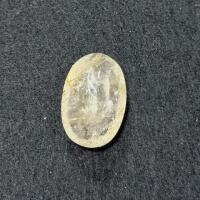 Oval Rutilated Quartz Cabochon, Golden Rutile Inclusions, Estimated 12-20 Carats, 19x15mm - 5