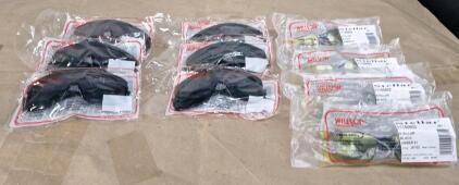 (4) Willson Dalloz Safety Glasses Stellar Black Amber 61, Style JA102 & (6) Willson Eclipse Safety Glasses Black Black