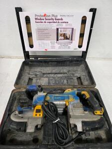 Working DeWalt DWM120 10A Deep Cut Portable Band Saw With Case, 44-7/8" Blade, Corded Electric, SN 05556