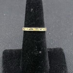 14K Yellow Gold Textured Band Ring 14K JMK Hallmark