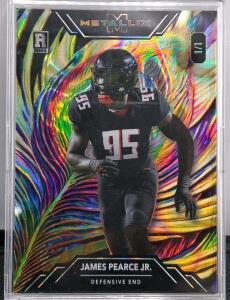 2025 Wild Card Metallix James Pearce Jr. Red Mega Fractal 1/1 Rookie Card