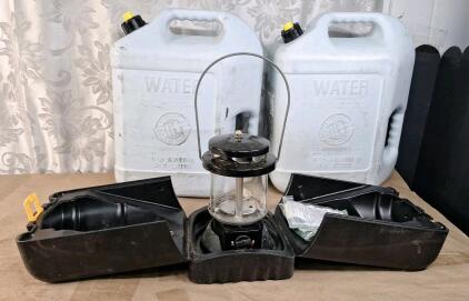 (2) Blitz 6.5-Gallon Water Containers (1) Coleman Propane Lantern W/ Hard Case