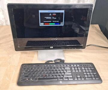 (1) 20" HP 2009m LCD Monitor & HP USB Keyboard