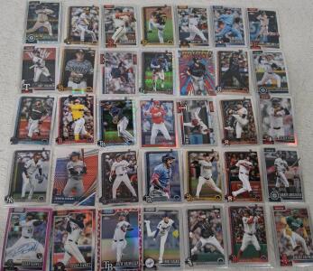 2023 Topps Chrome Baseball Card Lot, 35 Cards, Multiple Teams, Rookies, Parallels, Autograph