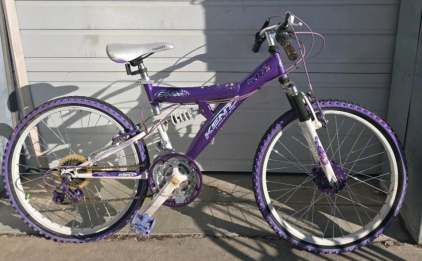 Kent Taboo 24" Girls Full Suspension Mountain Bike, 18-Speed, Purple
