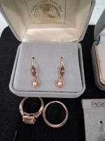 Assorted Mixed Costume Jewelry Lot, Earrings, Rings, Boxes Included - 5