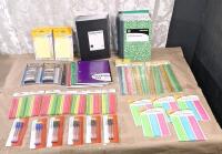 (4) Spiral Notebooks, (26) Assorted Composition Notebooks, (6) Packs Of Sticky Notes & More