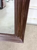 Large Rectangular Wall Mirror, Dark Wood Frame, 72"x42", Modern Style - 8