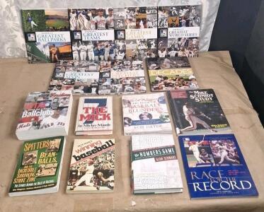 (15) Assorted Hardcover & Softcover Baseball Books