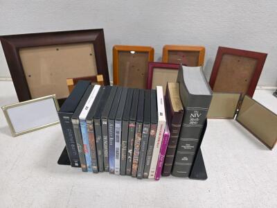 Mixed Lot: 11 DVDs (Planet Earth), NIV Study Bible Hardcover, 10 Picture Frames Various Sizes