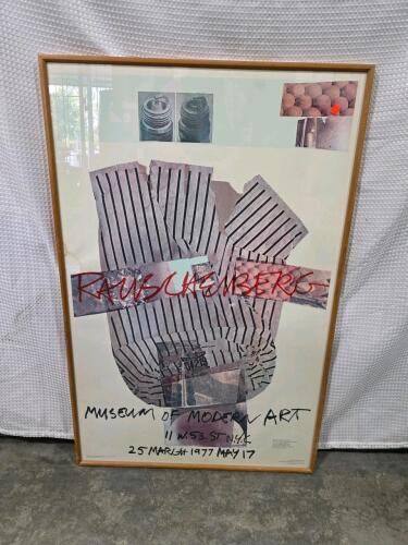 Robert Rauschenberg Museum of Modern Art 1977 Exhibition Poster, Framed, Offset Lithograph