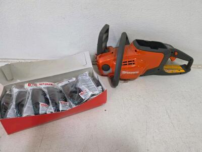 Untested Husqvarna 120i 14" Battery Chainsaw with Willson Eclipse Z87 Safety SunGlasses